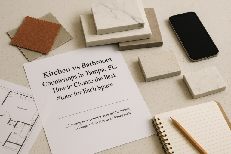 Kitchen vs Bathroom Countertops in Tampa, FL: How to Choose the Best Stone for Each Space