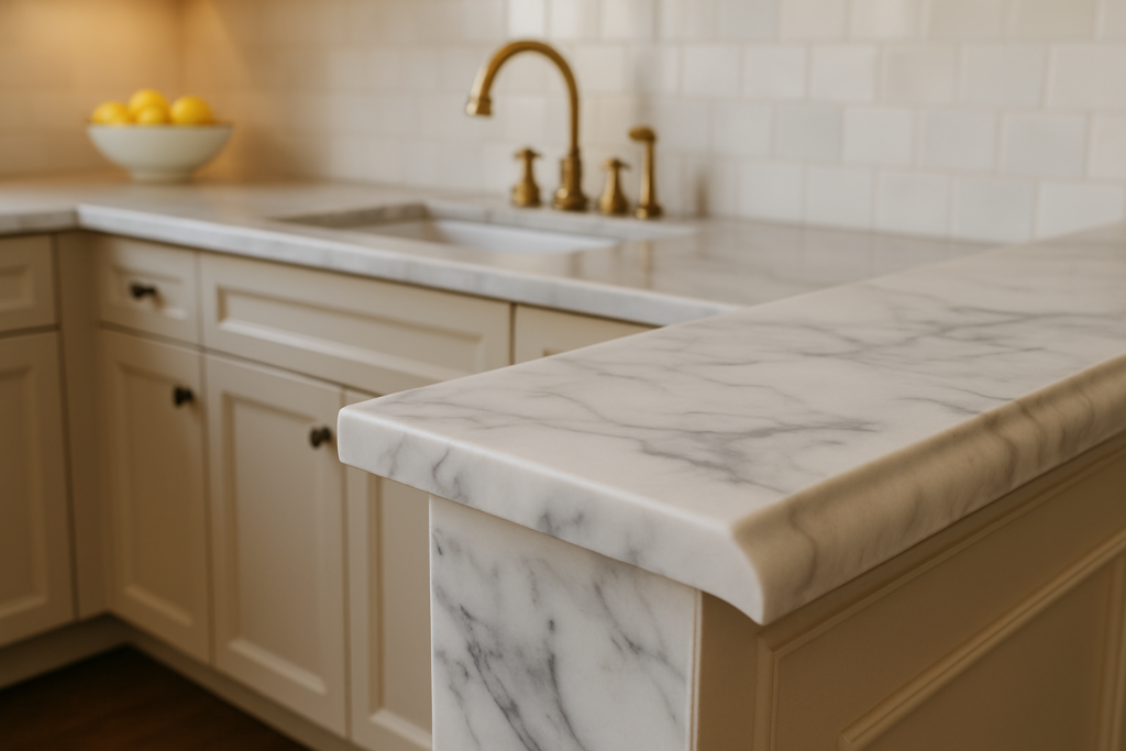 Marble Countertop Edge Options for Elegant Kitchens - Best Countertop Edge Profiles for Tampa, FL Kitchens: Pros, Cons, an...