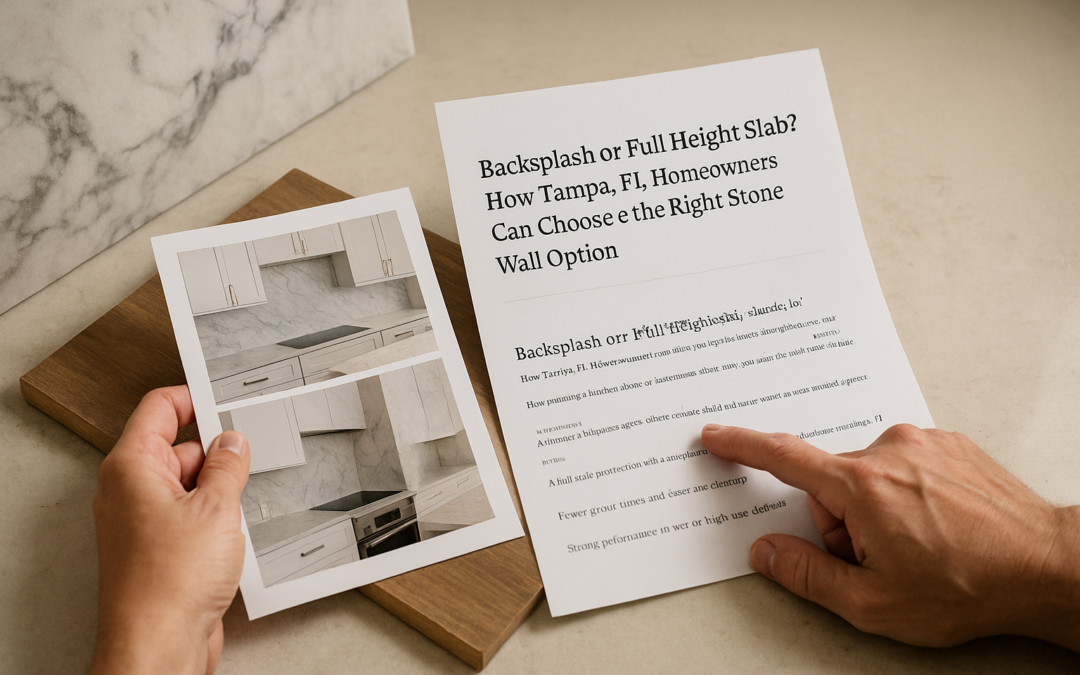 Backsplash or Full Height Slab? How Tampa, FL Homeowners Can Choose the Right Stone Wall Option
