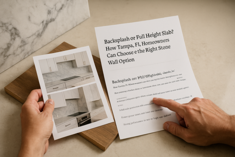 Backsplash or Full Height Slab? How Tampa, FL Homeowners Can Choose the Right Stone Wall Option