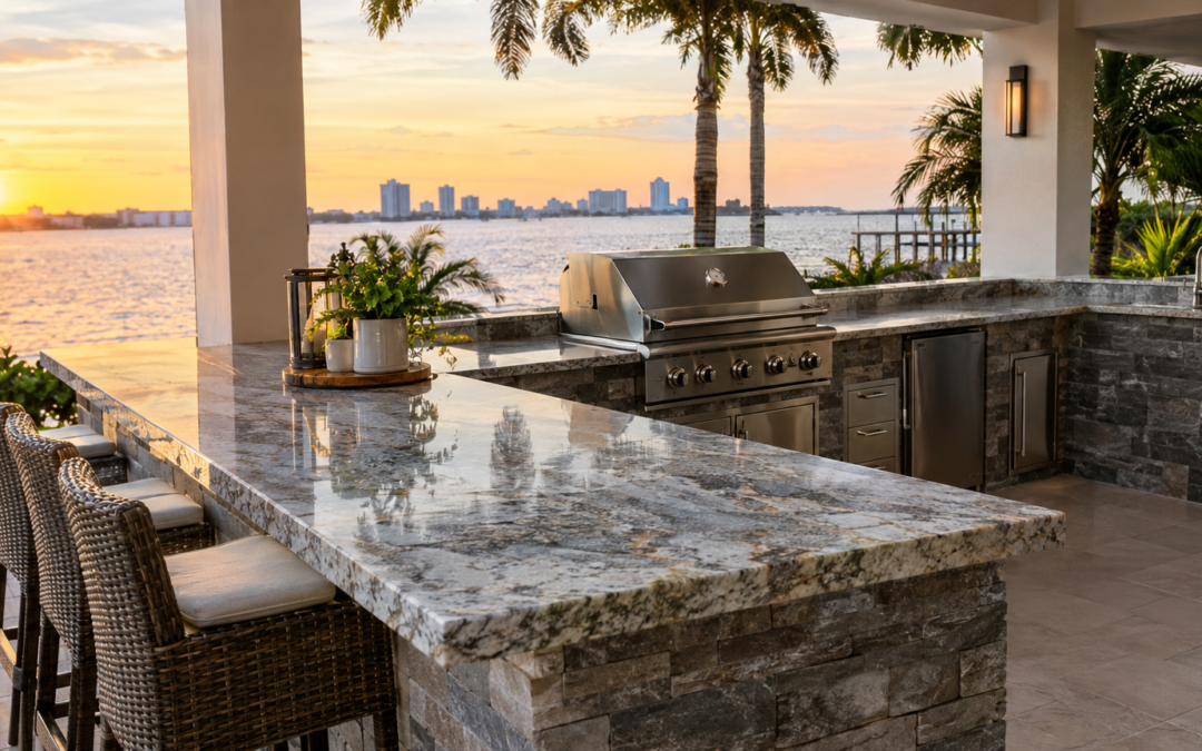 Outdoor Kitchen Countertops in Tampa, FL: Which Stone Materials Hold Up Best Outside?